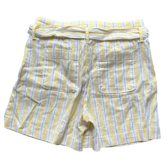 BANANA REPUBLIC SHORTS, Yellow/White Stripes Size 0 - Picture 2 of 5